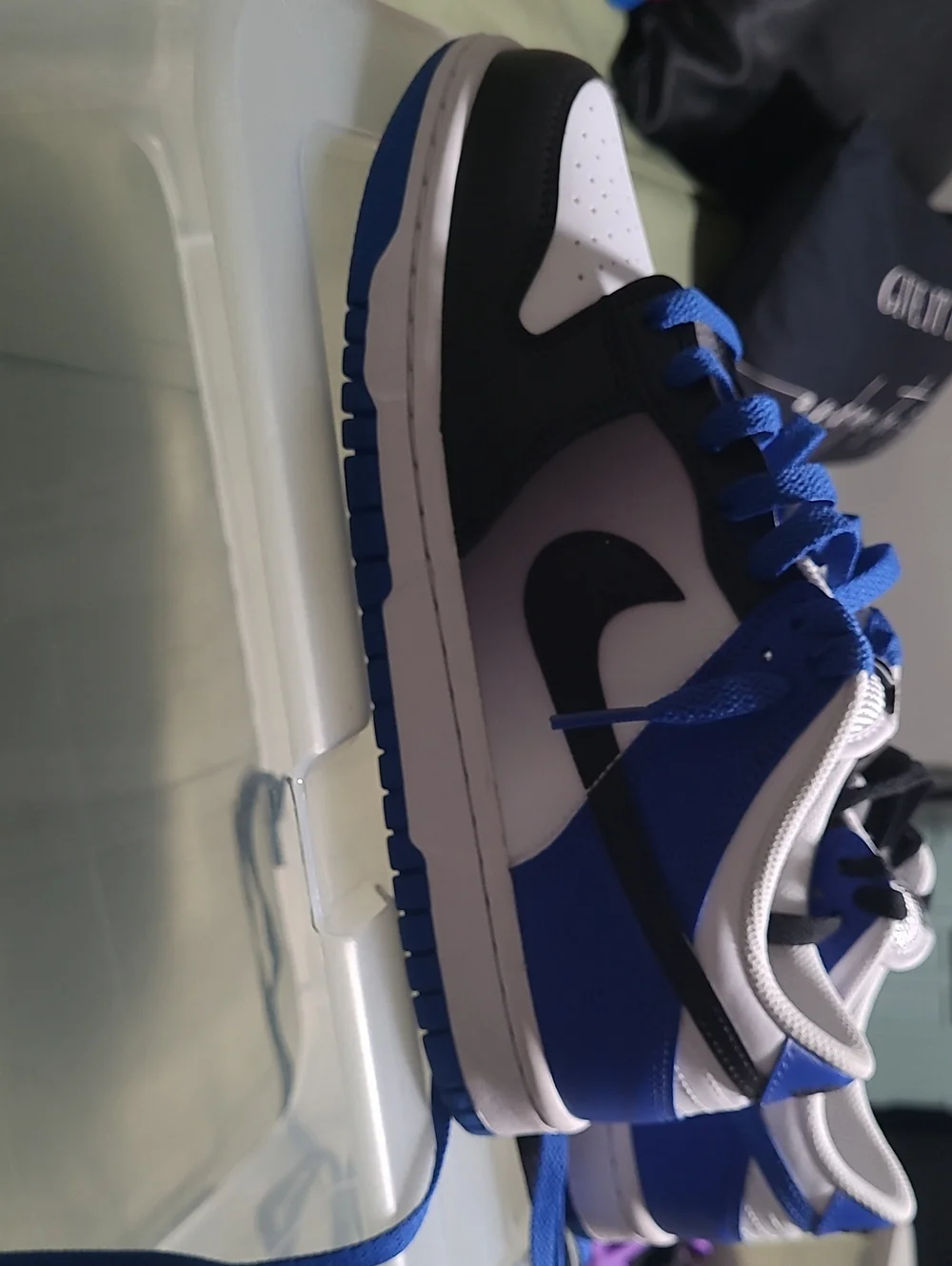 Nike Men's Low-Top Sneakers in Blue, Black & White